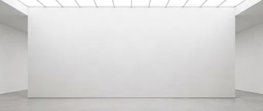 Minimalist White Gallery Wall Architectural Render