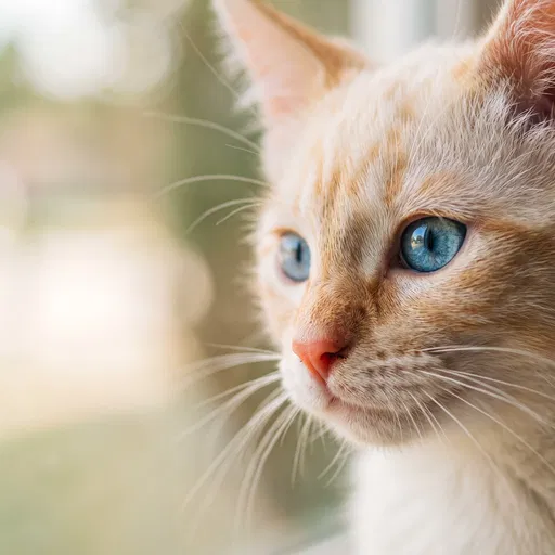 Close-Up of Flame Point Siamese Kitten