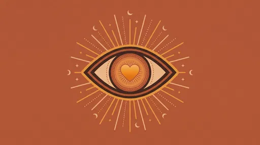 Mystic Eye With Glowing Heart Illustration