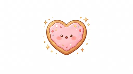 Cute Kawaii Heart Sugar Cookie Clipart