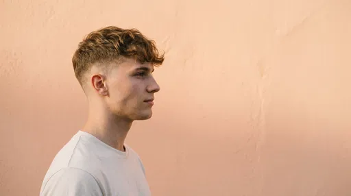Young Man Profile With Taper Fade