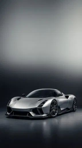 Satin Silver Hypercar in Moody Studio