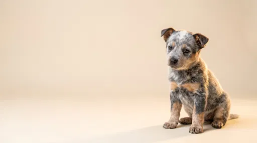 Blue Heeler Puppy Studio Portrait