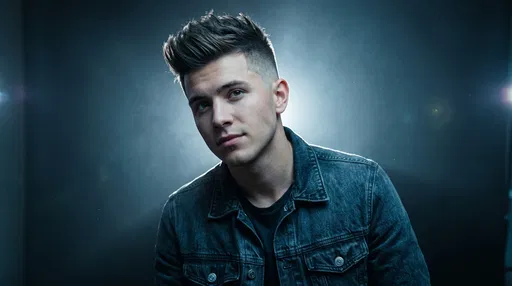 Young Man With Faux-Hawk Undercut Portrait