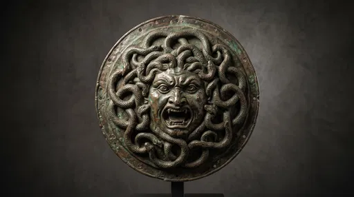 Ancient Bronze Gorgon Shield Boss
