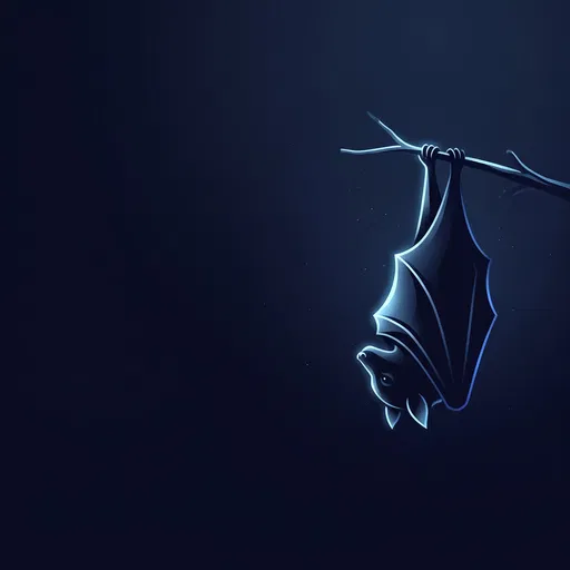Minimalist Flying Fox Bat Illustration