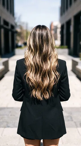 Woman With Blonde Balayage Hair