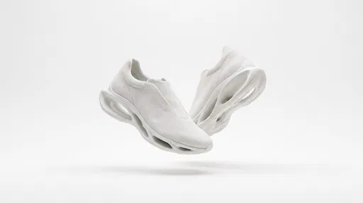 Floating White Futuristic Concept Sneakers