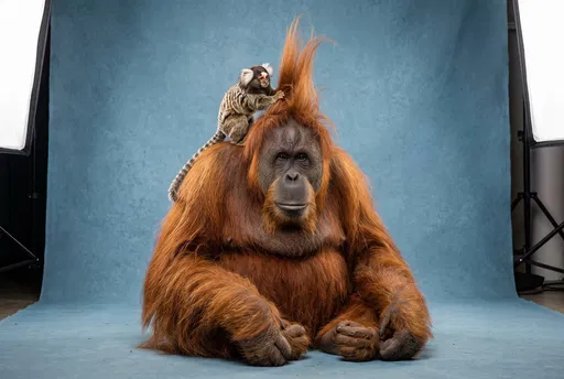 Marmoset Styling Orangutan Hair in Studio