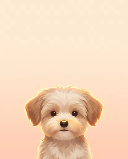 Cute Morkie Dog Illustration
