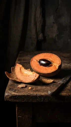 Mamey Sapote Still Life on Wood