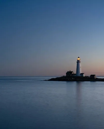 White Island Lighthouse at Blue Hour