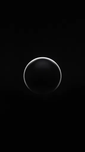 Matte Black Sphere with Rim Light