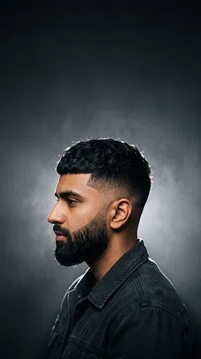 Profile Portrait of Man with Fade