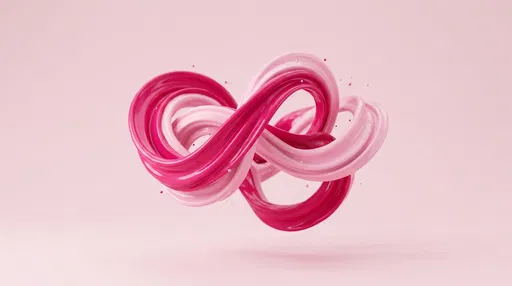 Swirling Fuchsia and Pastel Pink Liquid Ribbons