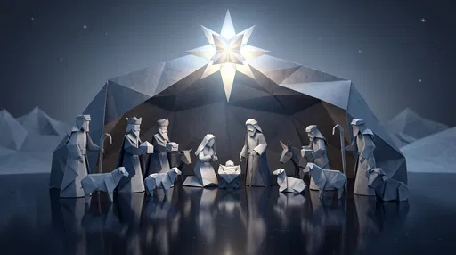Origami Paper Christmas Nativity Scene