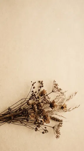 Dried Wildflower Bundle on Warm Parchment