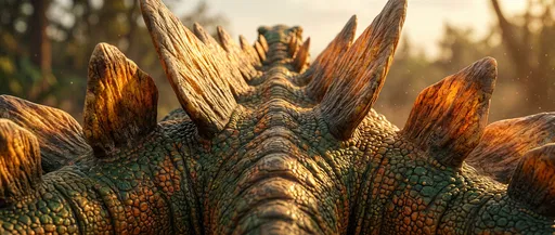 Close-Up of Stegosaurus Spine and Plates