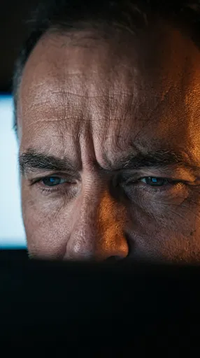 Close-Up of Man Focusing at Night