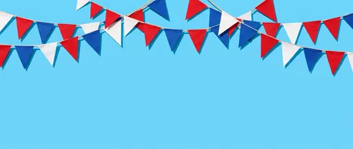 Red White and Blue Bunting Banner