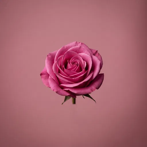Single Pink Rose on Dusty Backdrop