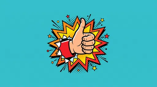 Pop Art Thumbs Up Hand Illustration