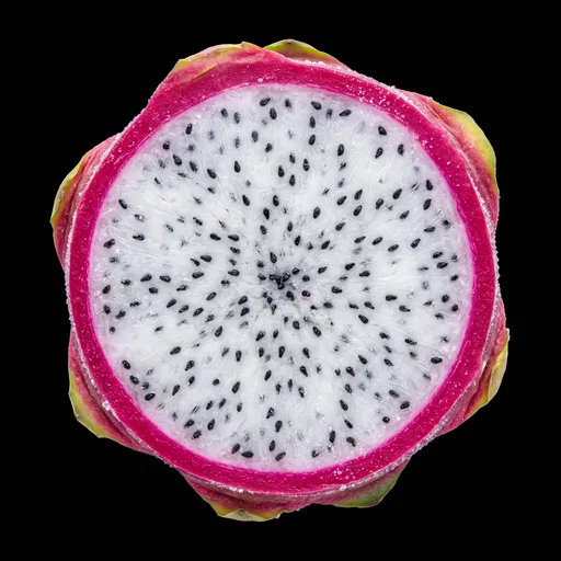 Frosted Dragon Fruit Cross Section