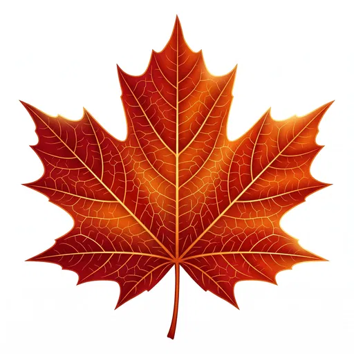 Red Autumn Maple Leaf Illustration