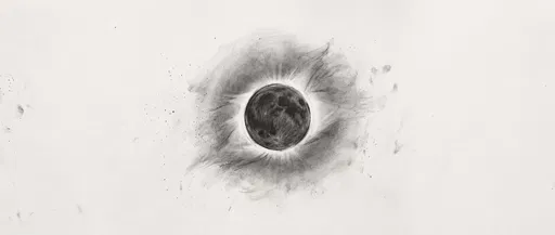 Charcoal Drawing of an Eclipsed Moon