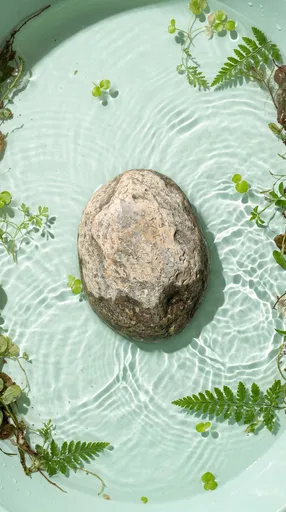 River Stone in Mint Water Basin