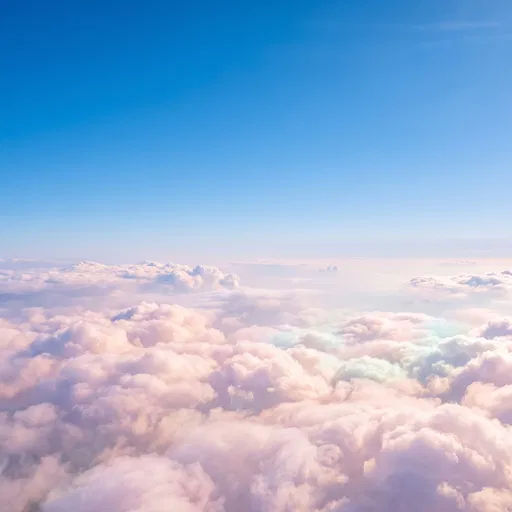 Aerial View of Pastel Clouds and Sky