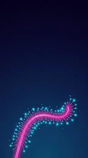 Glowing Neon Sundew Plant Illustration