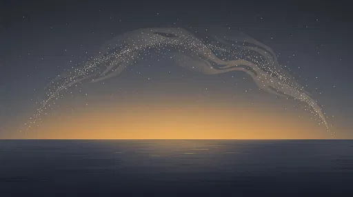 Minimalist Milky Way Arch Over Twilight Ocean