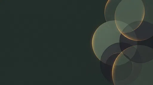 Dark Green Translucent Circles Background