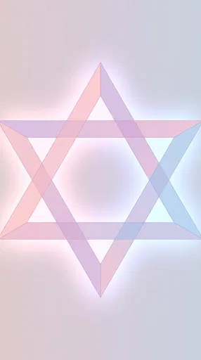 Pastel Geometric Star of David Background