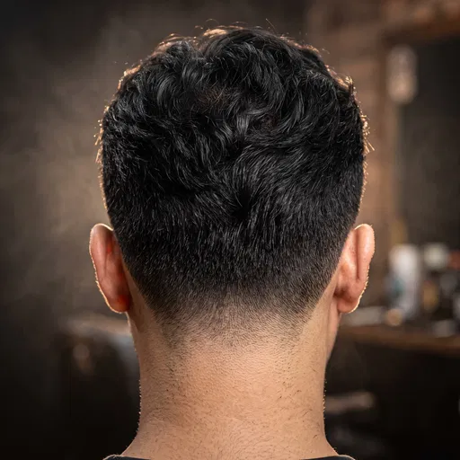 Back View of Mens Taper Fade Haircut