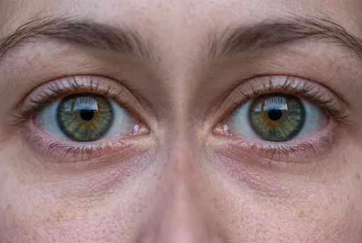 Macro Close-Up of Green Hazel Eyes