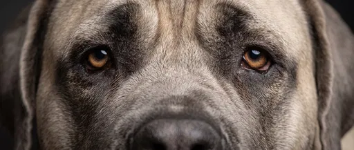 Close-Up of Mastiff Eyes and Nose