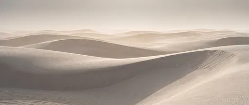 Minimalist Pale Sand Dunes in Morning Haze