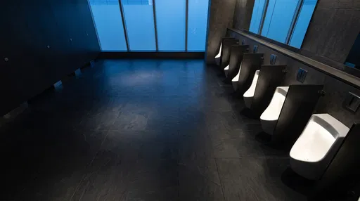 Modern Minimalist Mens Restroom Interior