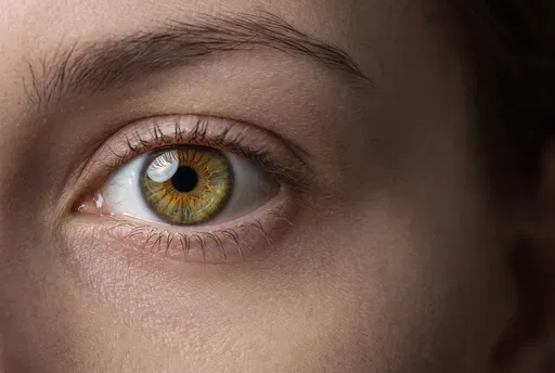 Macro Close-Up of Hazel Green Eye