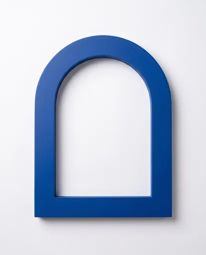 Cobalt Blue Arch Frame Flatlay