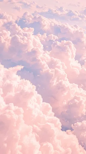 Dreamy Pastel Pink Fluffy Clouds Backdrop