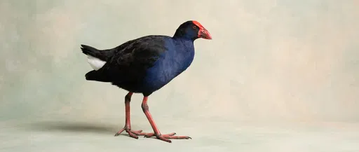 Studio Portrait of New Zealand Pukeko