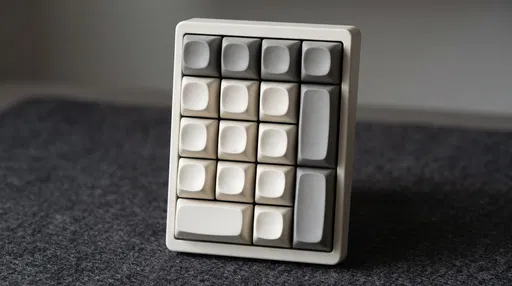 Blank Off-White and Grey Numeric Keypad