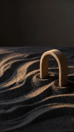 Minimalist Ceramic Arch in Dark Sand