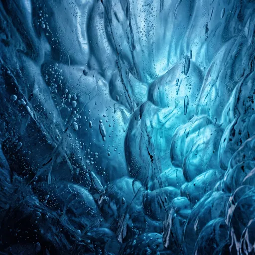 Blue Glacial Ice Cave Texture