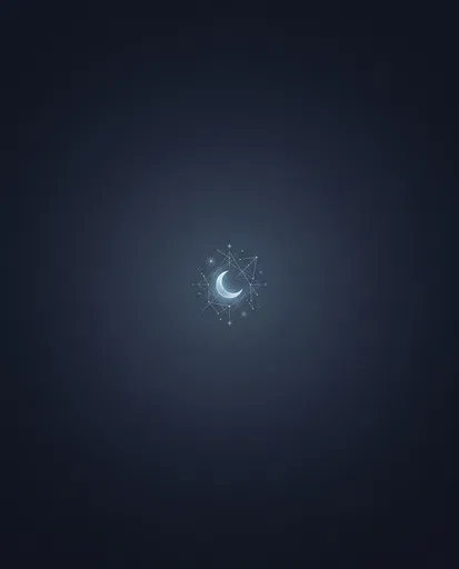 Minimalist Glowing Crescent Moon Wallpaper