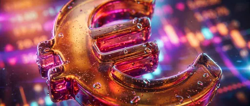 Macro Glass Euro Symbol Financial Bokeh