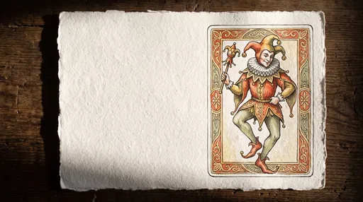 Renaissance Jester Illustration on Textured Cotton Paper
